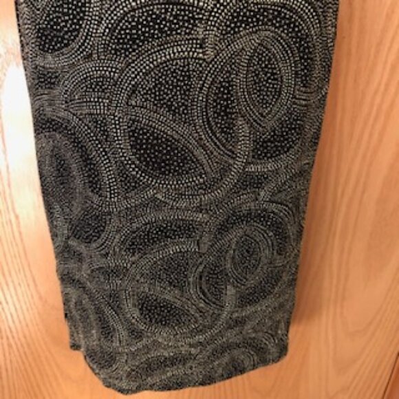 LulaRoe Glittery Gold Sparkle Stretchy Black Sheath Dress XS Extra Small - Picture 3 of 10